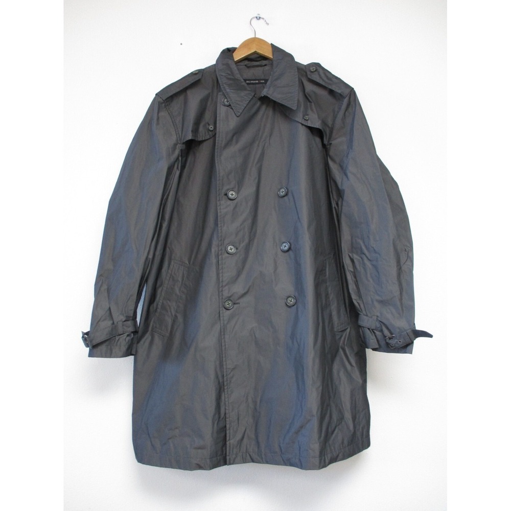 John Varvatos Trench Coat Mens 46 Gray Zip Casual Jacket Long
